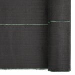 vidaXL Membrane anti-mauvaises herbes noir 1 5x25 m PP
