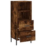 vidaXL Buffet Chêne fumé 34 5x34x90 cm Bois d'ingénierie