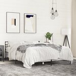 vidaXL Cadre de lit sonoma gris 160x200 cm bois d'ingénierie et métal