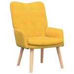 Fauteuil Relaxant vidaXL Jaune Clair en Velours Côtelé
