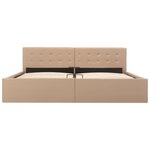vidaXL Cadre de lit à rangement Cappuccino Similicuir 180x200 cm