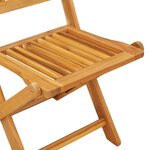 vidaXL Bois naturel Bois d'acacia massif Petit Pliable