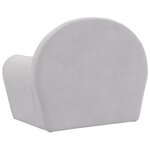 vidaXL Canapé pour enfants gris clair peluche douce