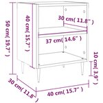 vidaXL Table de chevet blanc 40x30x50 cm bois d’ingénierie