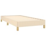 vidaXL Cadre de lit Crème 90 x 200 cm Tissu