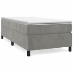 vidaXL Cadre de lit Gris clair 100x200 cm Velours