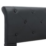 vidaXL Cadre de lit Noir Similicuir 140 x 200 cm