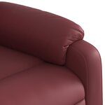 vidaXL Fauteuil inclinable électrique Rouge bordeaux Similicuir