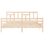 vidaXL Cadre de lit avec tête de lit 200x200 cm bois massif