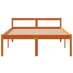 vidaXL Lit pour personne âgée cire marron 135x190cm bois de pin massif