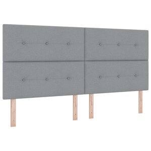 vidaXL Applique LED Tête de Lit Gris clair 100 cm Tissu