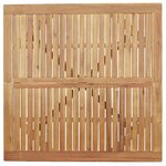 vidaXL Table de jardin carrée 110x110x75 cm bois d'acacia solide