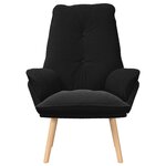 vidaXL Fauteuil Relaxant Noir en Tissu Imite Laine Bouclée