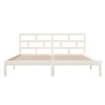 vidaXL Cadre de lit Blanc Bois de pin massif 140x190 cm