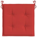 vidaXL Coussins de chaise jardin lot de 4 rouge 40x40x3cm tissu oxford