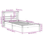 vidaXL Cadre de lit sans matelas 90x200 cm bois de pin massif