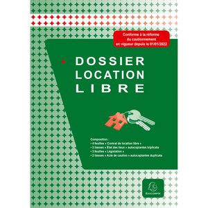 Dossier Location Libre - Vert - X 5 - Exacompta