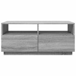 vidaXL Table basse avec lumières LED sonoma gris 90x49x40 cm