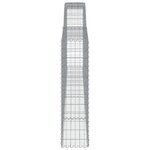 vidaXL Paniers à gabions arqués 7 Pièces 400x30x120/140 cm Fer galvanisé