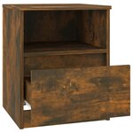 vidaXL Tables de chevet 2 Pièces chêne fumé 40x40x50 cm bois d'ingénierie