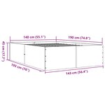 vidaXL Cadre de lit chêne sonoma 140x190 cm bois d'ingénierie