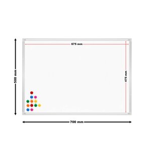 Tableau magnétique wattshiteboard mural 70x50cm 12 aimants inclus tableau affichage 16_0002493