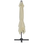 vidaXL Parasol avec base portable Sable
