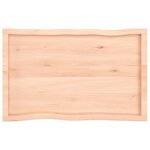vidaXL Dessus de table bois massif non traité bordure assortie