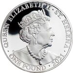 Pièce de monnaie en argent 1 pound g 31.1 (1 oz) millésime 2021 queen virtues truth