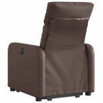vidaXL Fauteuil inclinable électrique marron similicuir