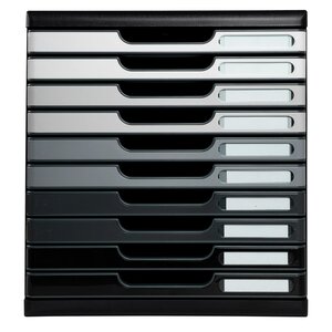 Module De Classement Modulo Shades Of Grey 10 Tiroirs Fermés - Nuances De Gris - Exacompta