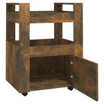 vidaXL Chariot de cuisine Chêne fumé 60x45x80 cm Bois d'ingénierie
