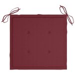vidaXL Chaises pliables d'extérieur lot de 6 et coussins Bois d'acacia