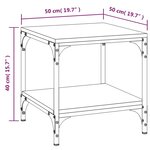vidaXL Table basse Sonoma gris 50x50x40 cm Bois d'ingénierie