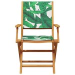 vidaXL Chaises de jardin pliantes lot de 6 vert tissu et bois massif