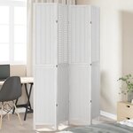 vidaXL Cloison de séparation 4 panneaux blanc bois de paulownia massif