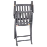 vidaXL Mobilier à dîner de jardin 5 Pièces Bois d'acacia massif Gris