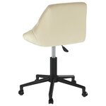 vidaXL Chaise pivotante de bureau Crème Velours