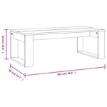 vidaXL Table basse chêne fumé 102x50x35 cm bois d'ingénierie