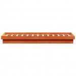 vidaXL Cadre de lit à LED cire marron 140x190 cm bois de pin massif
