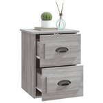 vidaXL Tables de chevet murales 2 Pièces sonoma gris 41 5x36x53 cm