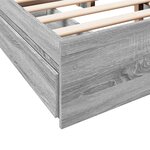 vidaXL Cadre de lit et tiroirs sonoma gris 140x200cm bois d'ingénierie