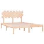 vidaXL Cadre de lit sans matelas 120x200 cm bois massif