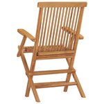 vidaXL Chaises de jardin pliables lot de 2 Bois de teck massif