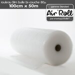 Lot de 20  rouleaux de film bulle d'air largeur 100 cm x longueur 50 mètres - gamme air'roll strandard