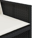 vidaXL Chaises de jardin lot de 4 avec coussins noir résine tressée