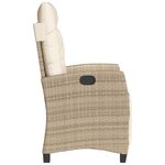 vidaXL Chaises inclinables de jardin lot de 2 avec repose-pied rotin