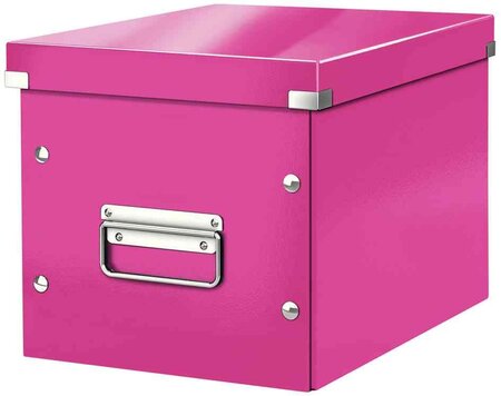 Boîte de rangement Click & Store WOW Cube L, rose LEITZ