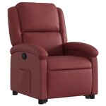 vidaXL Fauteuil inclinable Rouge bordeaux Similicuir
