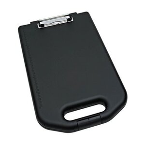 Porte-bloc, avec compartiment de rangement, noir